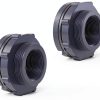 ChillWaves PVC Bulkhead Fitting 2in Thread Adapter for Tanks Gray-0