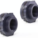 ChillWaves PVC Bulkhead Fitting 2in Thread Adapter for Tanks Gray-0