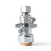 1/2" PTC x 3/8" OD Straight Stop Valve by KAINGA Brass Push‑Fit 2 Pack-2