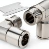 Male Elbow Push to Connect 1/2" OD x 1/2" NPT TAILONZ Stainless Steel-0