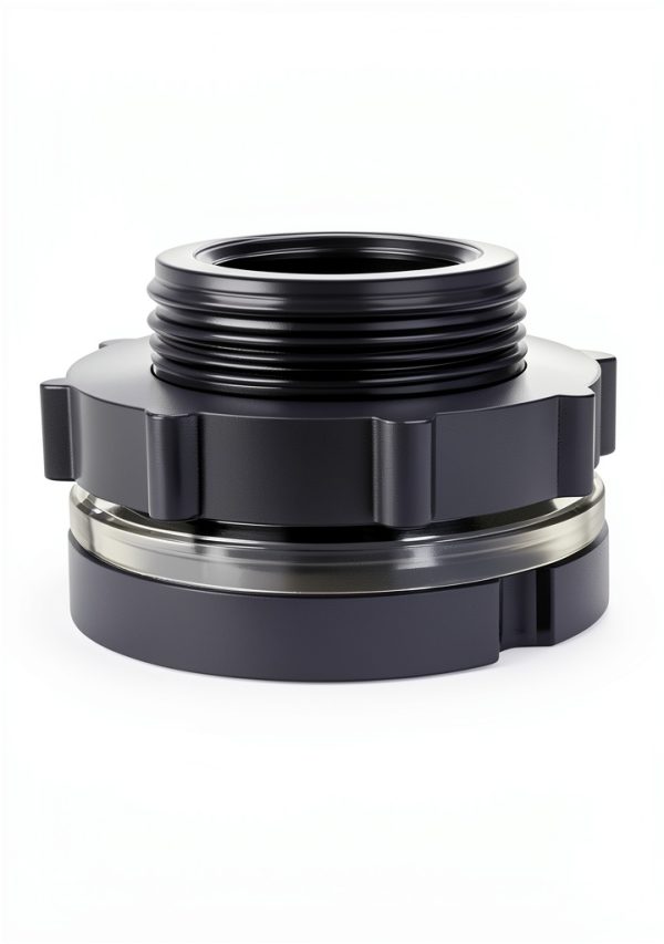 ChillWaves PVC Bulkhead Fitting 2in Thread Adapter for Tanks Gray-1