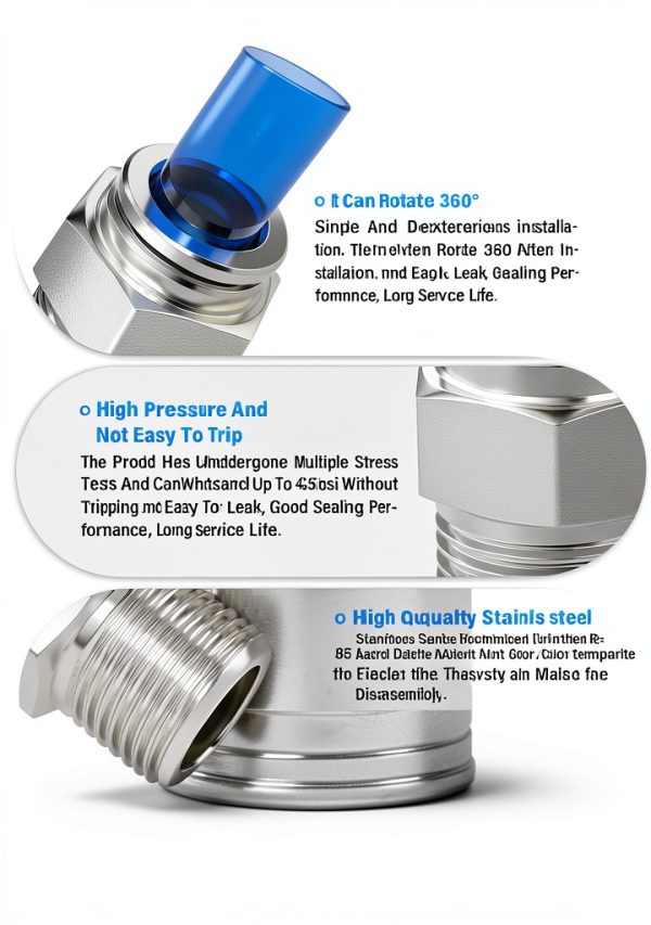 Tailonz 304 push‑to‑connect 5‑piece pack-2
