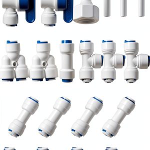 JBT 1/4" OD Quick Connect Push‑in Water Tube Fitting 24‑Pack T L Y-0