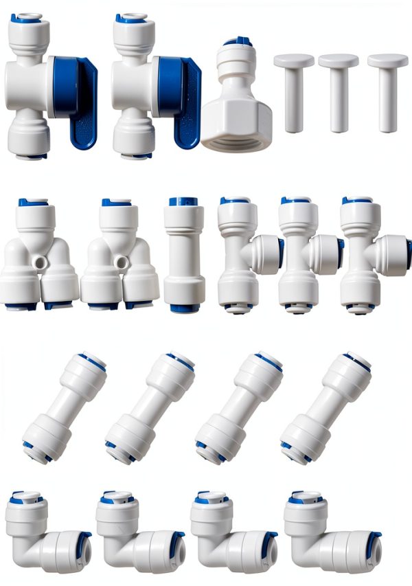 JBT 1/4" OD Quick Connect Push‑in Water Tube Fitting 24‑Pack T L Y-0
