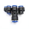Push to Connect Fittings Air Line Disconnect Tool Kit Push Fitting Removal Tool for 1/4”, 5/16”, 3/8”, 1/2” (6mm, 8mm,10mm,12mm) Quick Connect Release Pliers with 15 Pcs Pneumatic Fittings-5