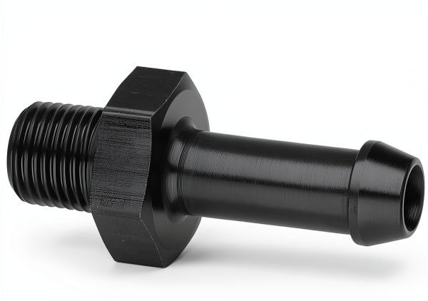 EVIL ENERGY 1/8" NPT to 5/16" Barb Adapter Black Aluminum-1