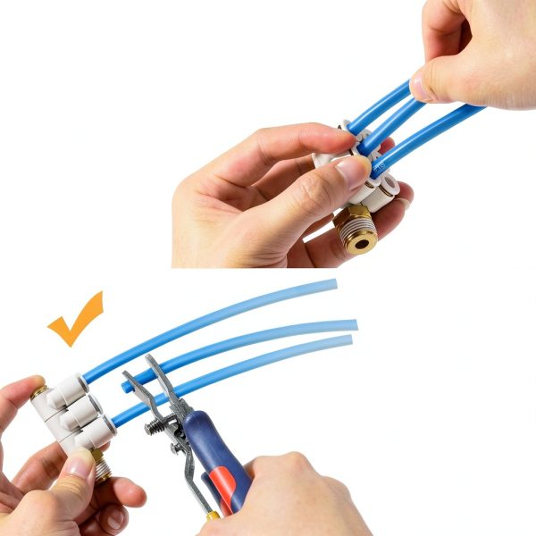 PLANEKO Air Line Pliers Push to Connect Fitting Disconnect Tool for 1/4" 5/16" Pneumatic Hose Quick Connect Fittings Removing Air Line Removal Tool Hose Release Pliers for 6mm 8mm Push Fit Connector-3