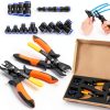 Push to Connect Fittings Air Line Disconnect Tool Kit Push Fitting Removal Tool for 1/4”, 5/16”, 3/8”, 1/2” (6mm, 8mm,10mm,12mm) Quick Connect Release Pliers with 15 Pcs Pneumatic Fittings-0