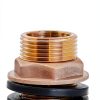 Joywayus 1/2" Female 3/4" Male Soild Brass Water Tank Connector Theaded Bulkhead Fitting With 2 Rubber Rings Stablizing-1