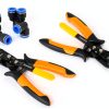 Push to Connect Fittings Air Line Disconnect Tool Kit Push Fitting Removal Tool for 1/4”, 5/16”, 3/8”, 1/2” (6mm, 8mm,10mm,12mm) Quick Connect Release Pliers with 15 Pcs Pneumatic Fittings-4