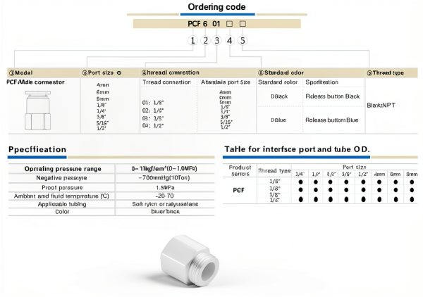 3/8 OD Tube Push to Connect Air Fittings,CEKER 3/8 NPT Female Airline Push Fittings 3/8 Inch Tube Fittings Pneumatic Push In Connectors Air Hose Fittings 2Pack-1