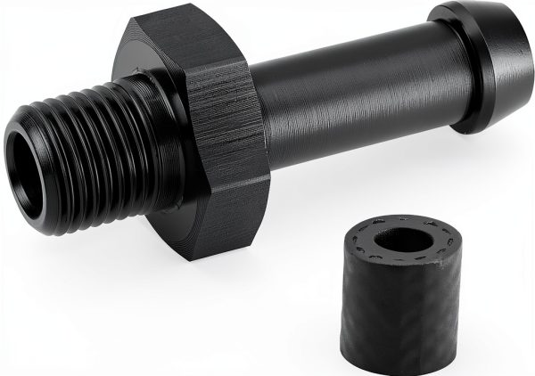 EVIL ENERGY 1/8" NPT to 5/16" Barb Adapter Black Aluminum-3