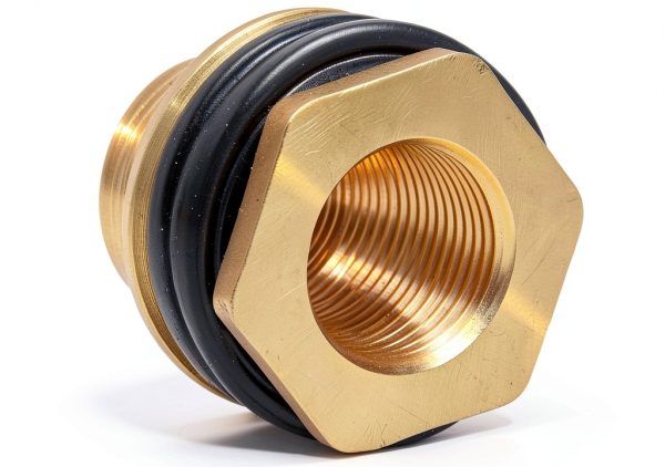 Joywayus 1/2" Female 3/4" Male Soild Brass Water Tank Connector Theaded Bulkhead Fitting With 2 Rubber Rings Stablizing-3