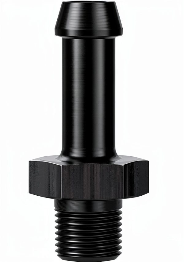 EVIL ENERGY 1/8" NPT to 5/16" Barb Adapter Black Aluminum-0